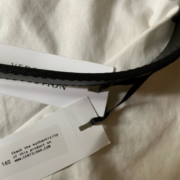 Versace Collection, men's belt, leather, black metallic with gold Versace Emblem - Picture 7 of 9